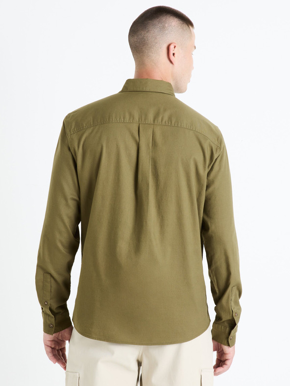 Celio Khaki pánska košeľa Celio Farobone2