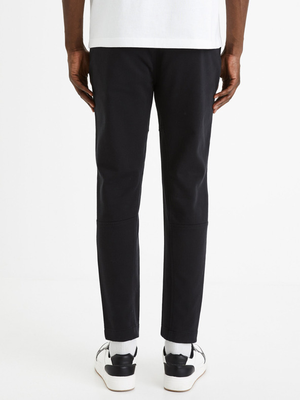 Celio Čierne pánske skrátené nohavice Celio Fodamso