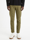 Celio Khaki pánske skrátené nohavice Celio Fodamso