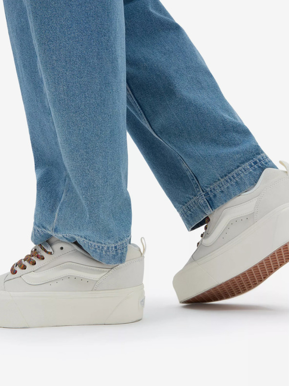 Vans Svetlošedé dámske semišové tenisky na platforme VANS Knu Stack