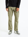 Celio Khaki pánske cargo nohavice Celio Fopierre