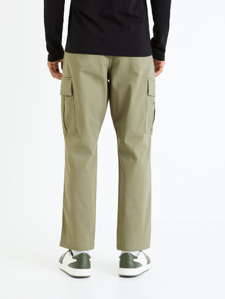 Celio Khaki pánske cargo nohavice Celio Fopierre