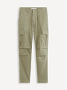 Celio Khaki pánske cargo nohavice Celio Fopierre