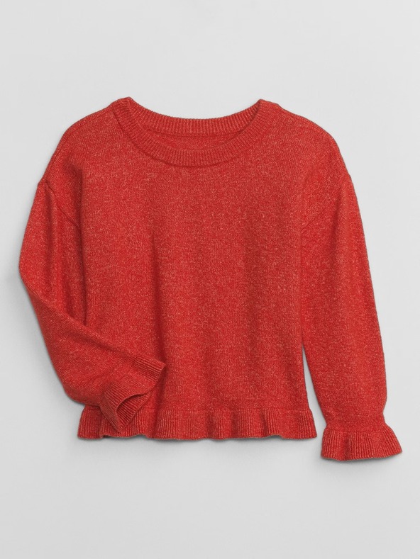 GAP Baby sveter s volánikmi CashSoft GAP