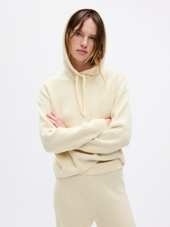 GAP Sveter s kapucňou crop CashSoft