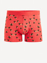 Celio Červené pánske vzorované boxerky Celio Choco