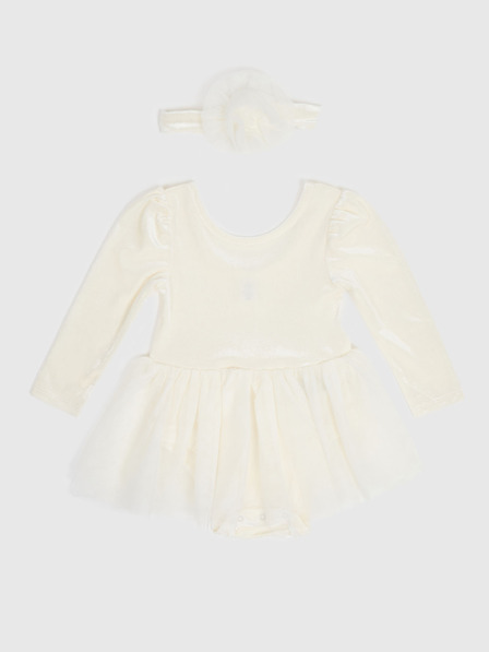 GAP Baby zamatové body so sukňou GAP