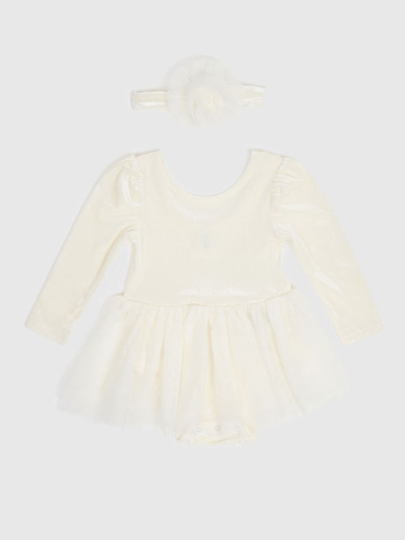 GAP Baby zamatové body so sukňou GAP