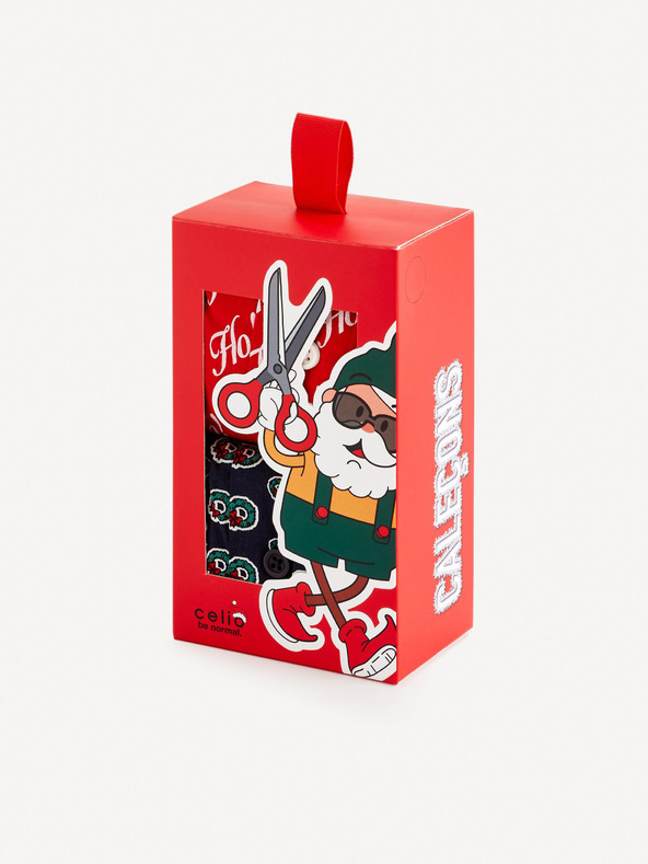 Celio Súprava dvoch farebných pánskych vianočných šortiek v darčekovom balení Celio