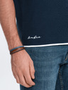 Ombre Clothing Tmavomodré pánske polo tričko Ombre Clothing