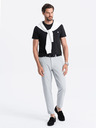 Ombre Clothing Čierne pánske základné tričko s vreckom Ombre Clothing