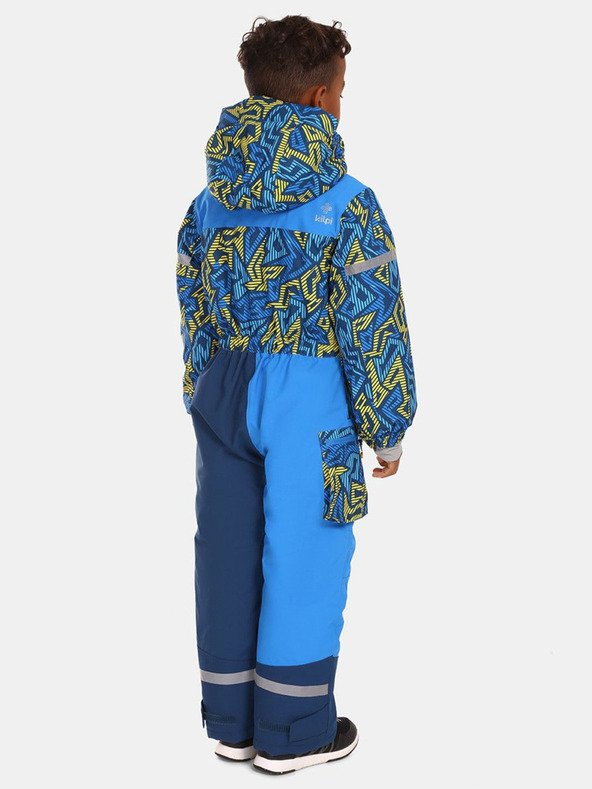 Kilpi Modrá chlapčenská zimná vzorovaná lyžiarska kombinéza Kilpi Pontino