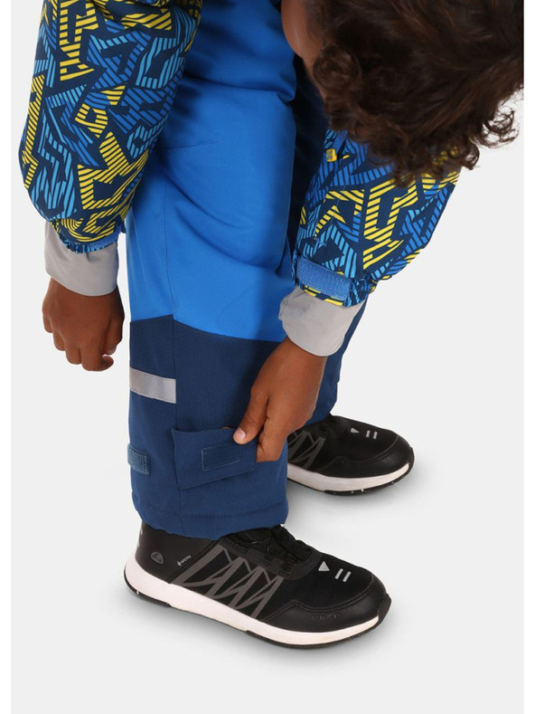 Kilpi Modrá chlapčenská zimná vzorovaná lyžiarska kombinéza Kilpi Pontino