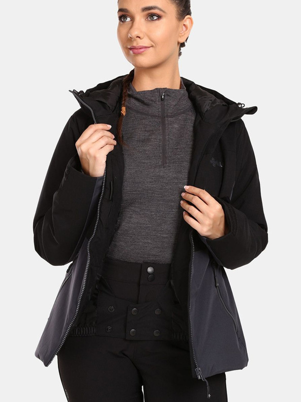 Kilpi Čierna dámska lyžiarska bunda Kilpi Flip