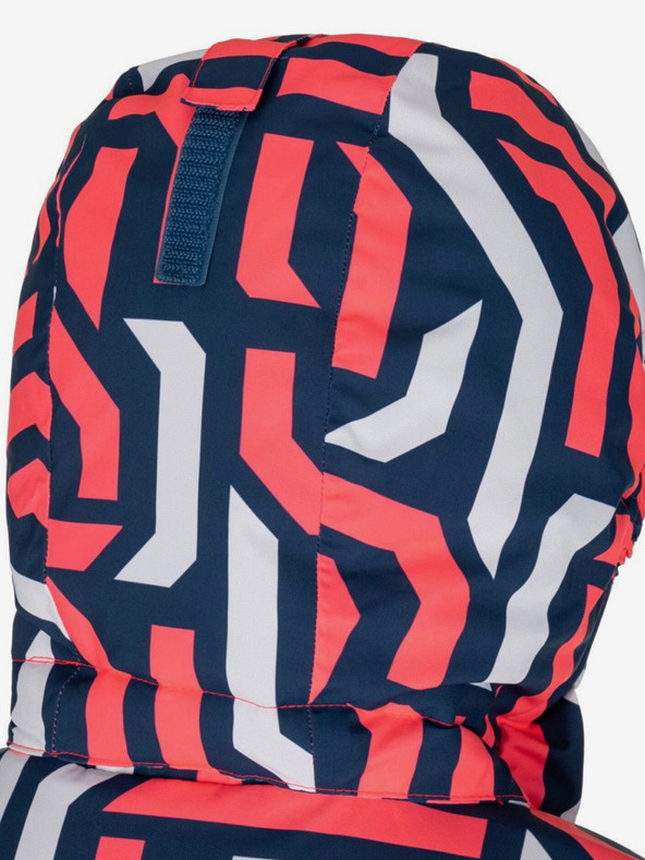 Kilpi Modro-ružová vzorovaná dievčenská lyžiarska bunda Kilpi SAARA-JG