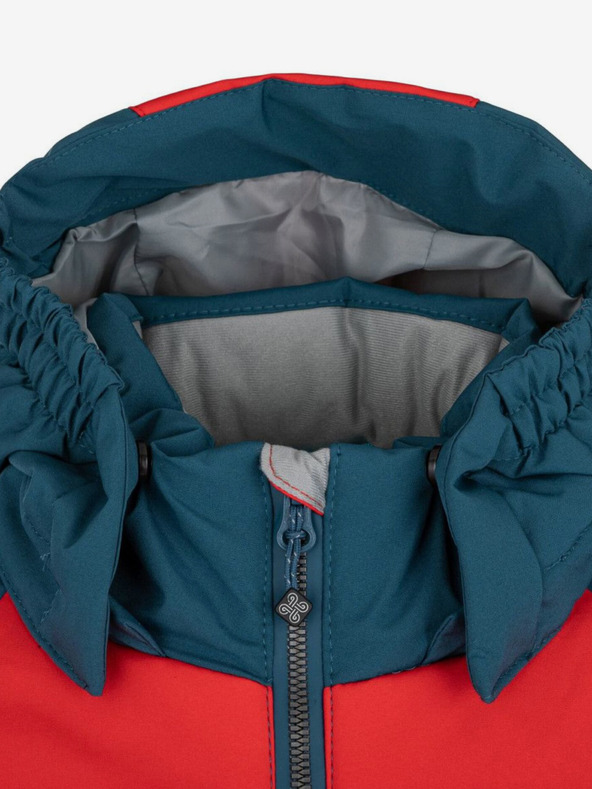 Kilpi Kilpi Teddy červená a petrolejová chlapčenská zimná bunda