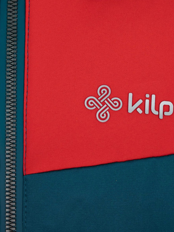 Kilpi Kilpi Teddy červená a petrolejová chlapčenská zimná bunda