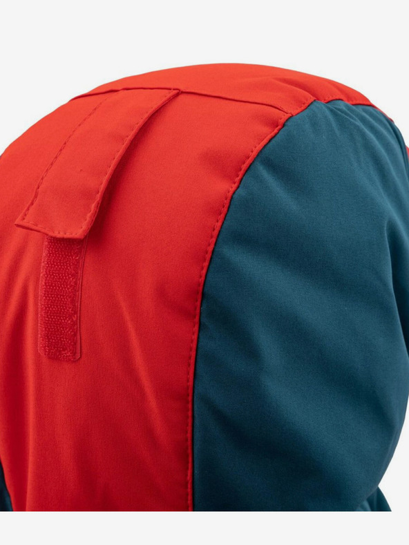 Kilpi Kilpi Teddy červená a petrolejová chlapčenská zimná bunda