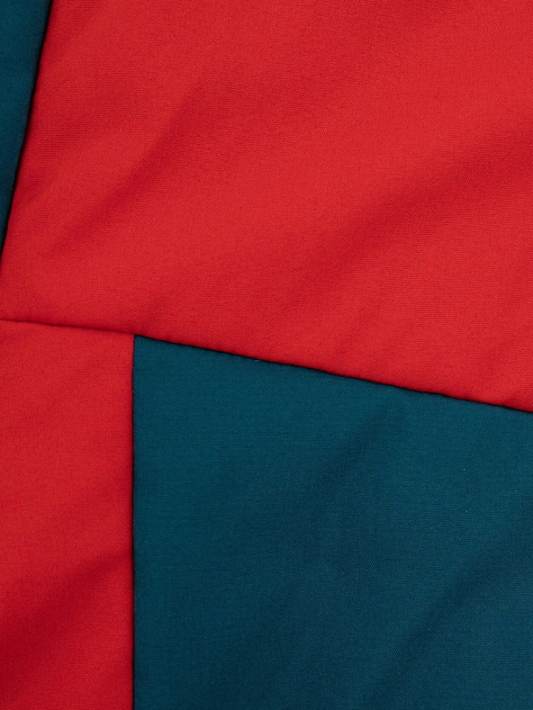 Kilpi Kilpi Teddy červená a petrolejová chlapčenská zimná bunda