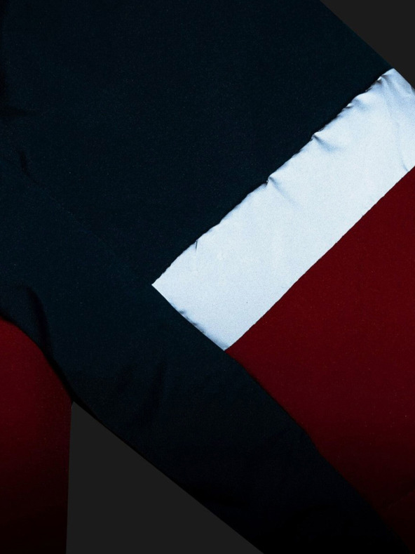 Kilpi Kilpi Teddy červená a petrolejová chlapčenská zimná bunda