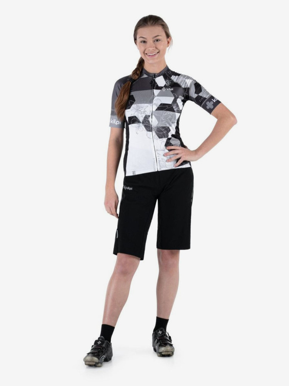 Kilpi Čiernobiely dámsky cyklistický dres Kilpi Adamello-W