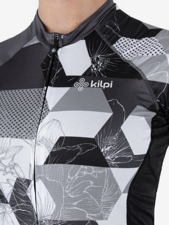 Kilpi Čiernobiely dámsky cyklistický dres Kilpi Adamello-W
