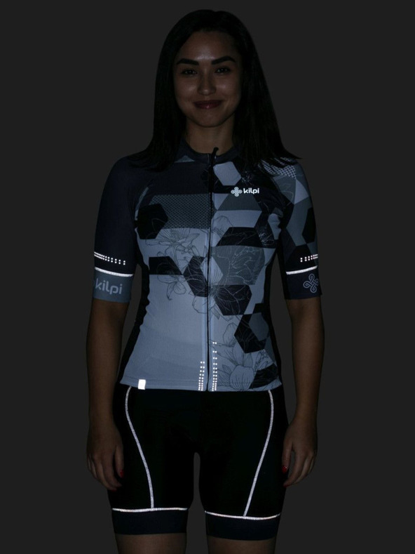 Kilpi Čiernobiely dámsky cyklistický dres Kilpi Adamello-W