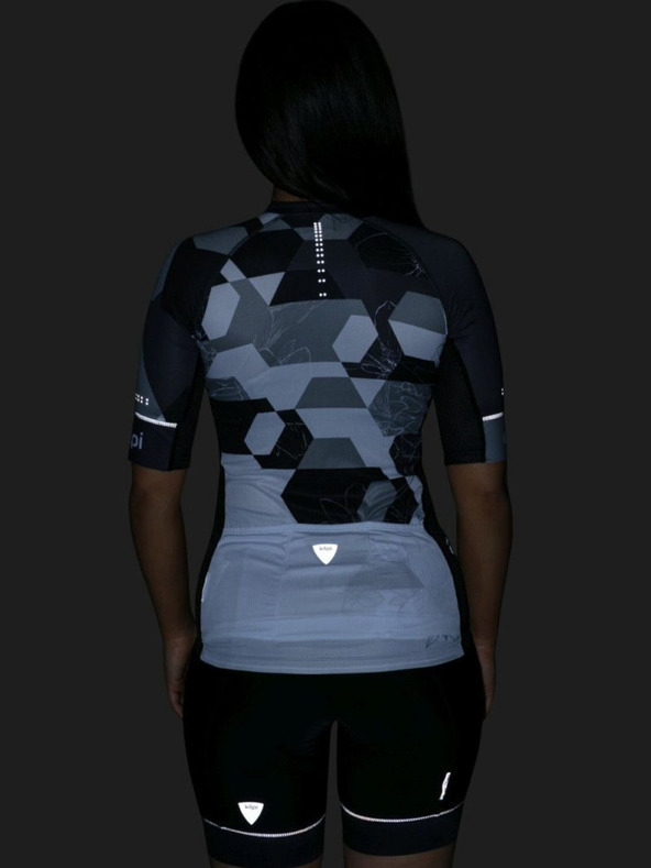 Kilpi Čiernobiely dámsky cyklistický dres Kilpi Adamello-W