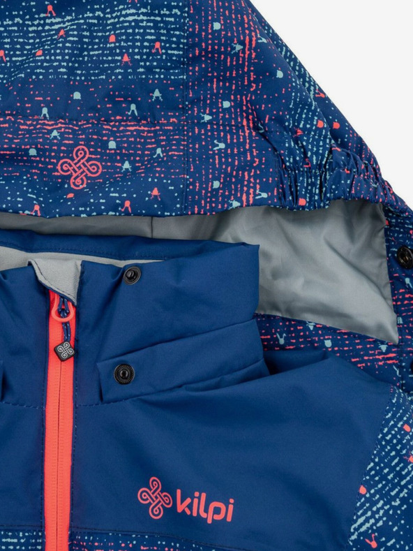 Kilpi Tmavomodrá dievčenská vzorovaná lyžiarska bunda Kilpi Jenova