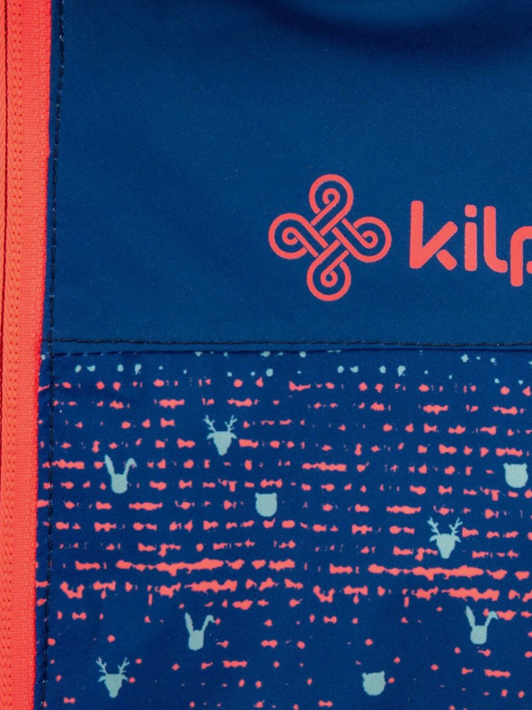 Kilpi Tmavomodrá dievčenská vzorovaná lyžiarska bunda Kilpi Jenova