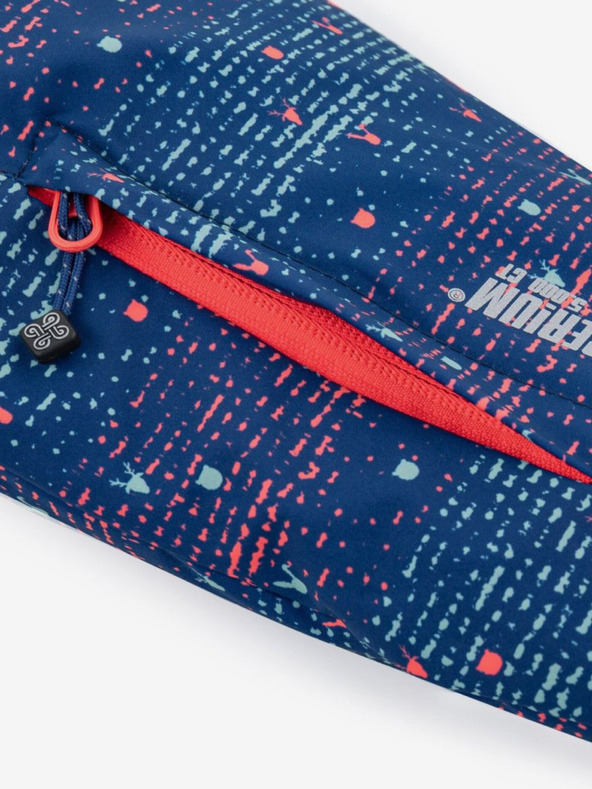 Kilpi Tmavomodrá dievčenská vzorovaná lyžiarska bunda Kilpi Jenova