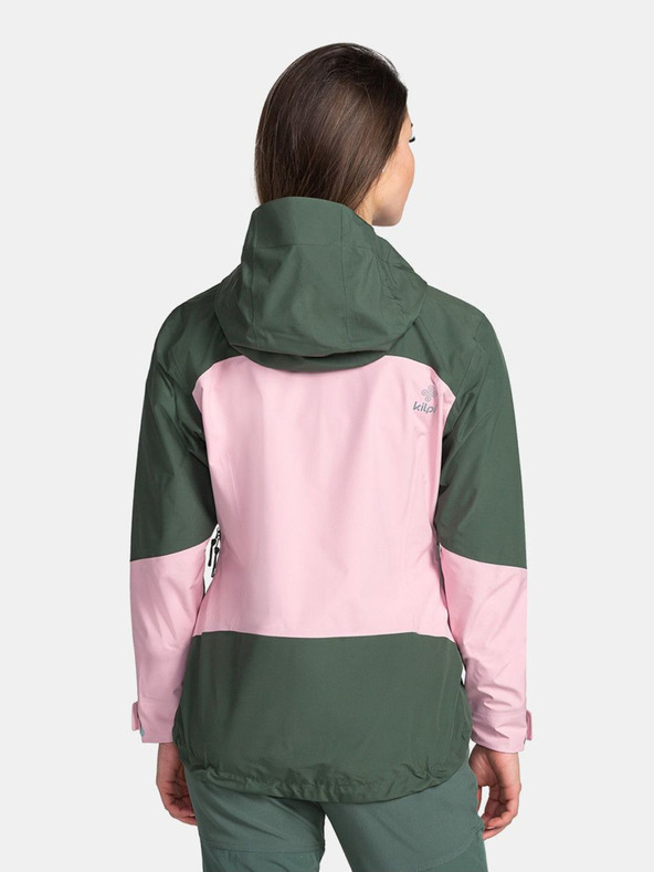 Kilpi Zeleno-ružová dámska nepremokavá bunda Kilpi Mamba