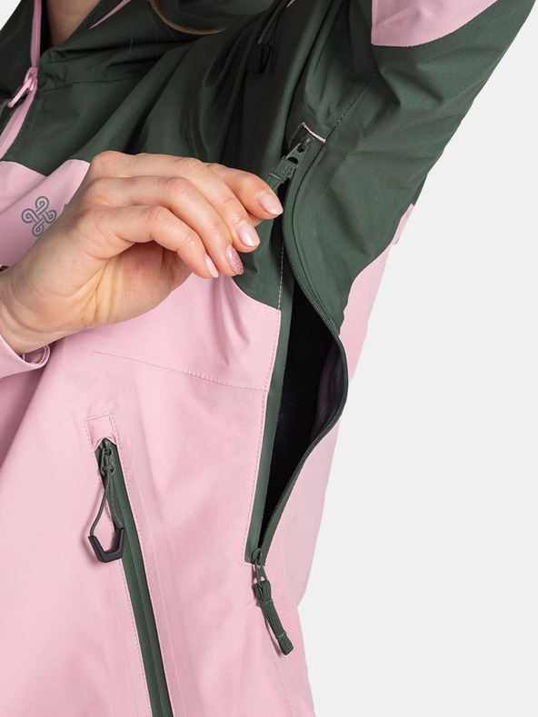 Kilpi Zeleno-ružová dámska nepremokavá bunda Kilpi Mamba