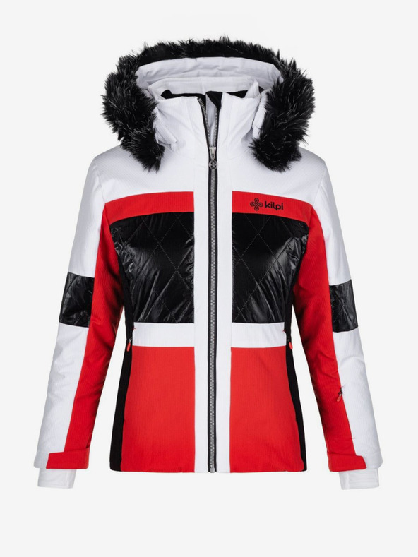 Kilpi Bielo-červená dámska zimná bunda Kilpi Elza-W