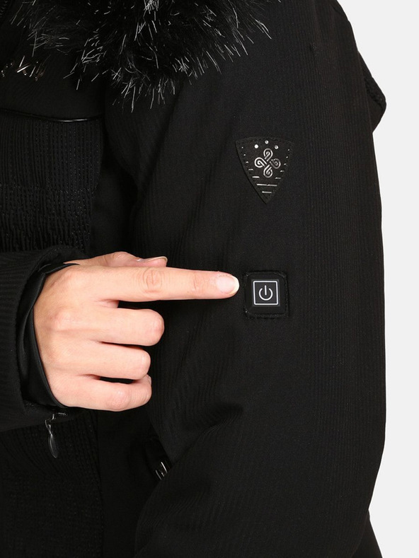 Kilpi Čierna dámska vyhrievaná lyžiarska bunda Kilpi Emilin