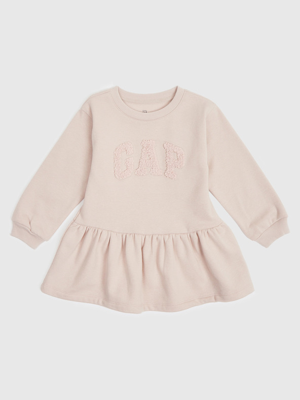 GAP Baby mikinové šaty s logom GAP