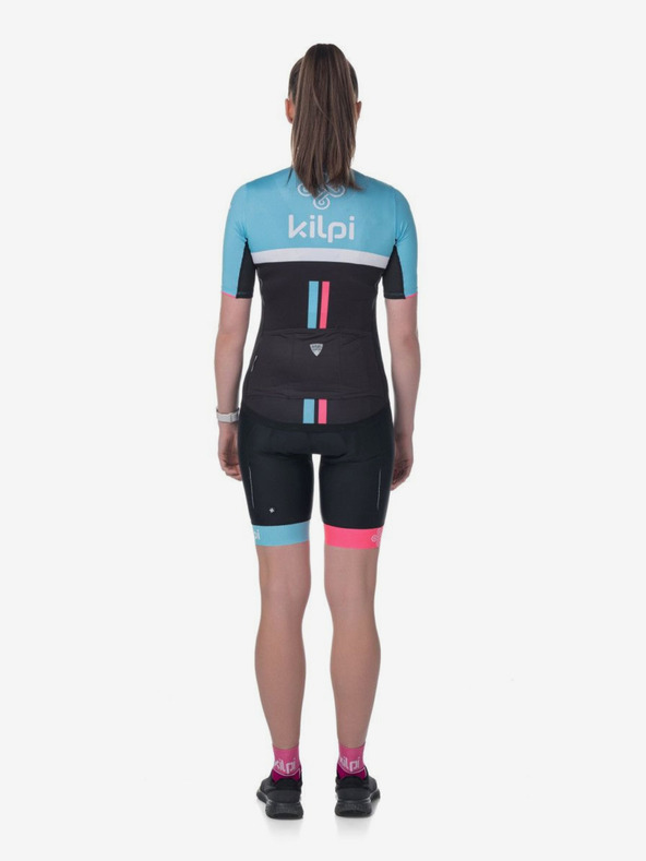 Kilpi Tyrkysovo-čierne dámske cyklistické šortky Kilpi MURIA