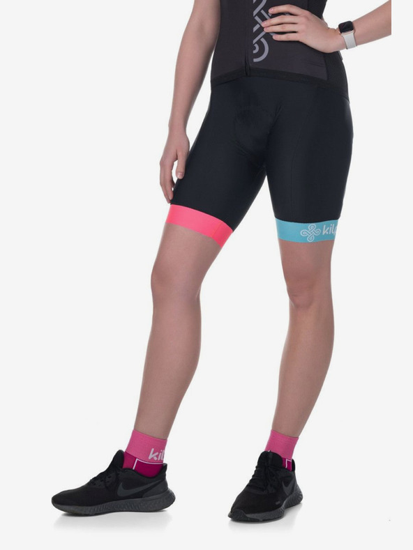 Kilpi Tyrkysovo-čierne dámske cyklistické šortky Kilpi MURIA