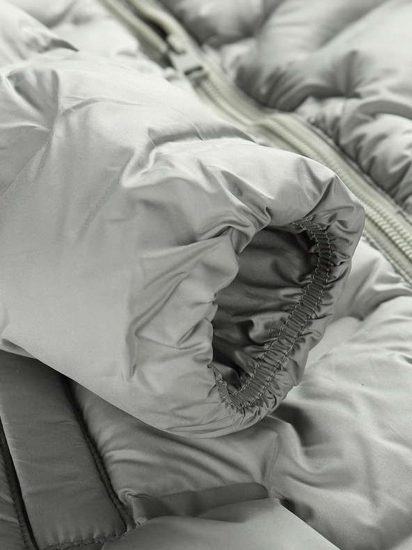 ALPINE PRO Šedý dievčenský Hi-Therm kabát s nepremokavou úpravou Alpine Pro Awedo