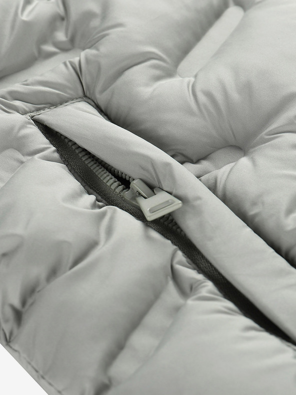 ALPINE PRO Šedý dievčenský Hi-Therm kabát s nepremokavou úpravou Alpine Pro Awedo