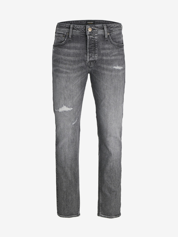 Jack & Jones Šedé pánske džínsy rovného strihu Jack & Jones Mike
