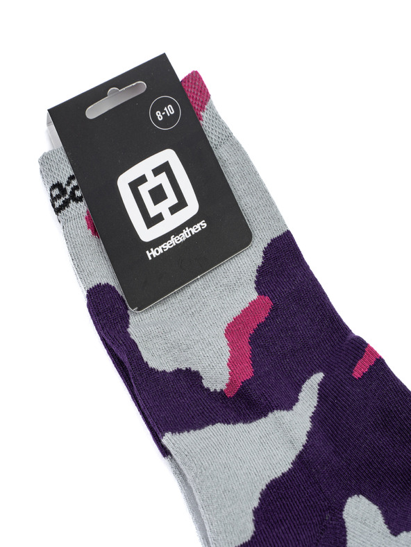 Horsefeathers Camo Socks - grape veľkosť 5 - 7 HORSEFEATHERS