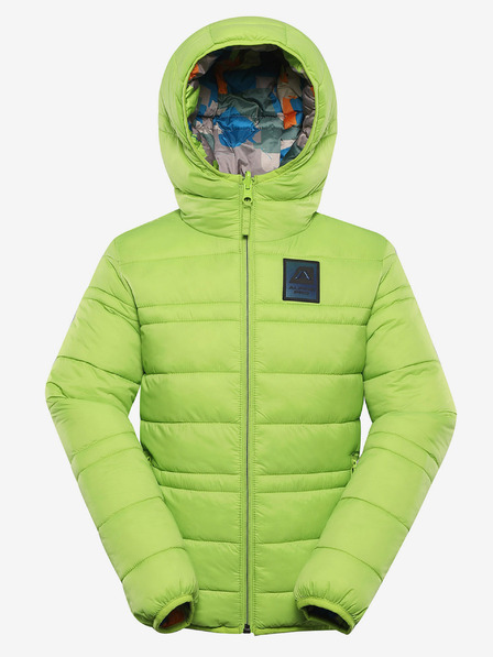ALPINE PRO Detská obojstranná bunda hi-therm ALPINE PRO DOUWO zelená