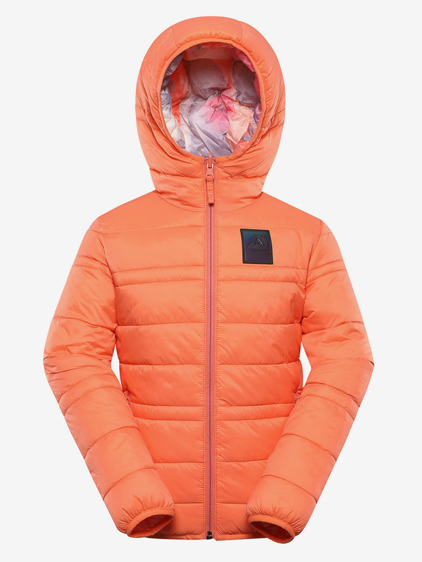 ALPINE PRO Detská obojstranná bunda hi-therm ALPINE PRO DOUWO oranžová