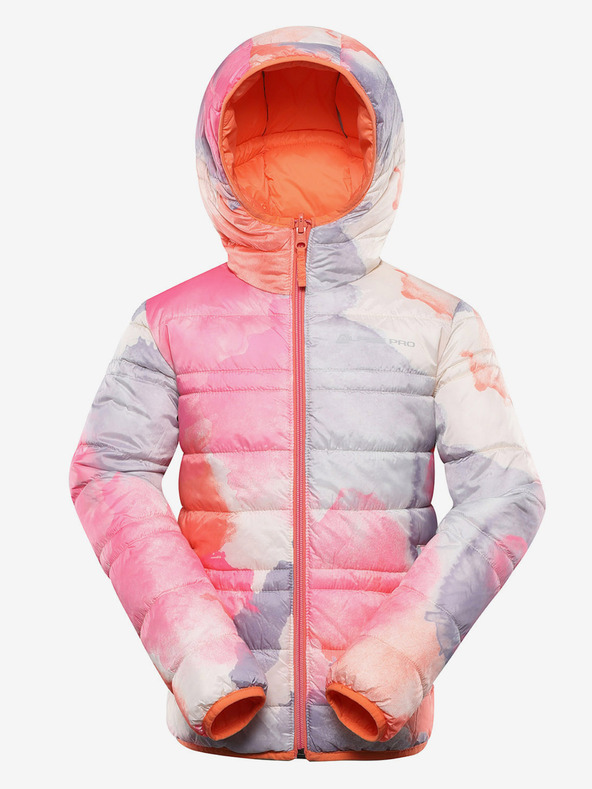 ALPINE PRO Detská obojstranná bunda hi-therm ALPINE PRO DOUWO oranžová