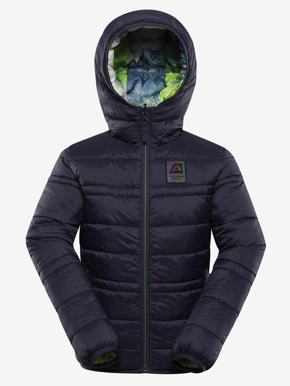 ALPINE PRO Detská obojstranná bunda hi-therm ALPINE PRO DOUWO modrá
