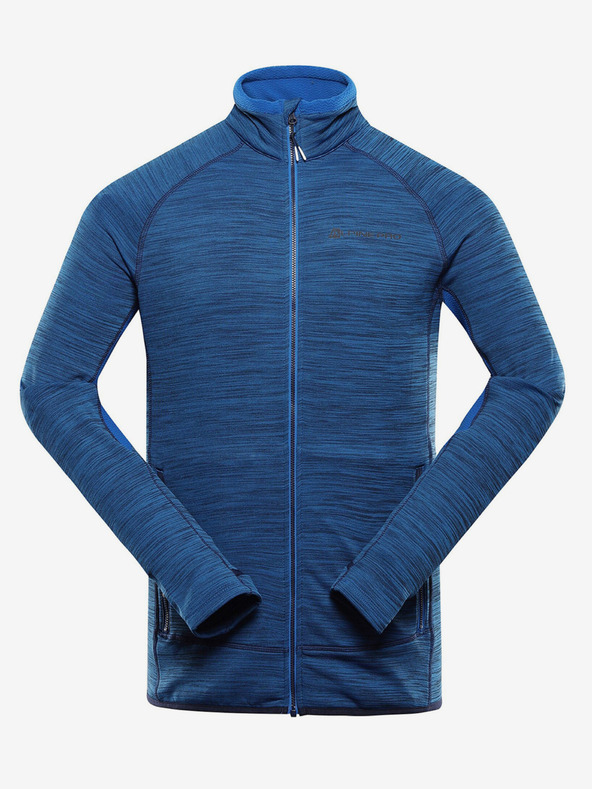 ALPINE PRO Modrá pánska rýchloschnúca mikina s cool-dry Alpine Pro ONNEC
