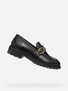 Geox Čierne dámske mokasíny Geox Walk Pleasure