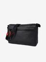 Hedgren Čierna dámska taška Hedgren Eye M Bag Creased Black/Coral