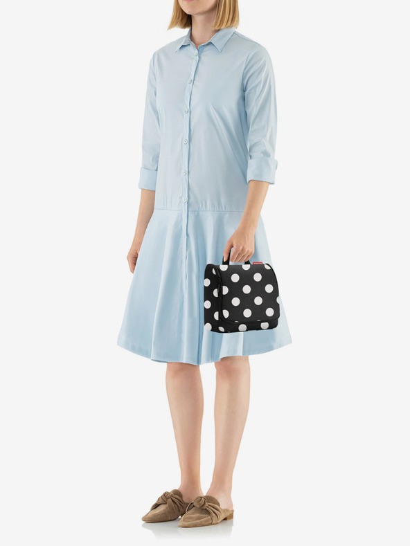 Reisenthel Čierna dámska toaletná taška Reisenthel Dots White